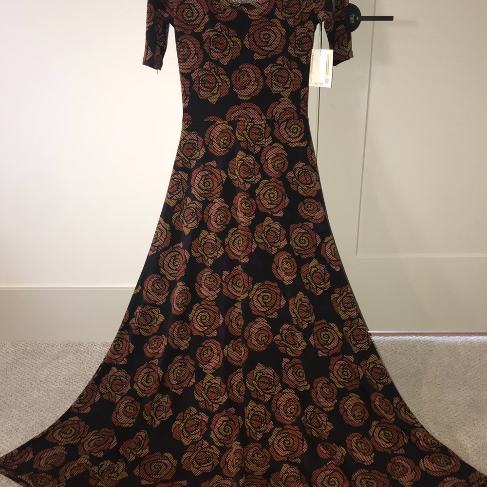 LuLaroe Ana Dress Roses - Picture 2 of 3